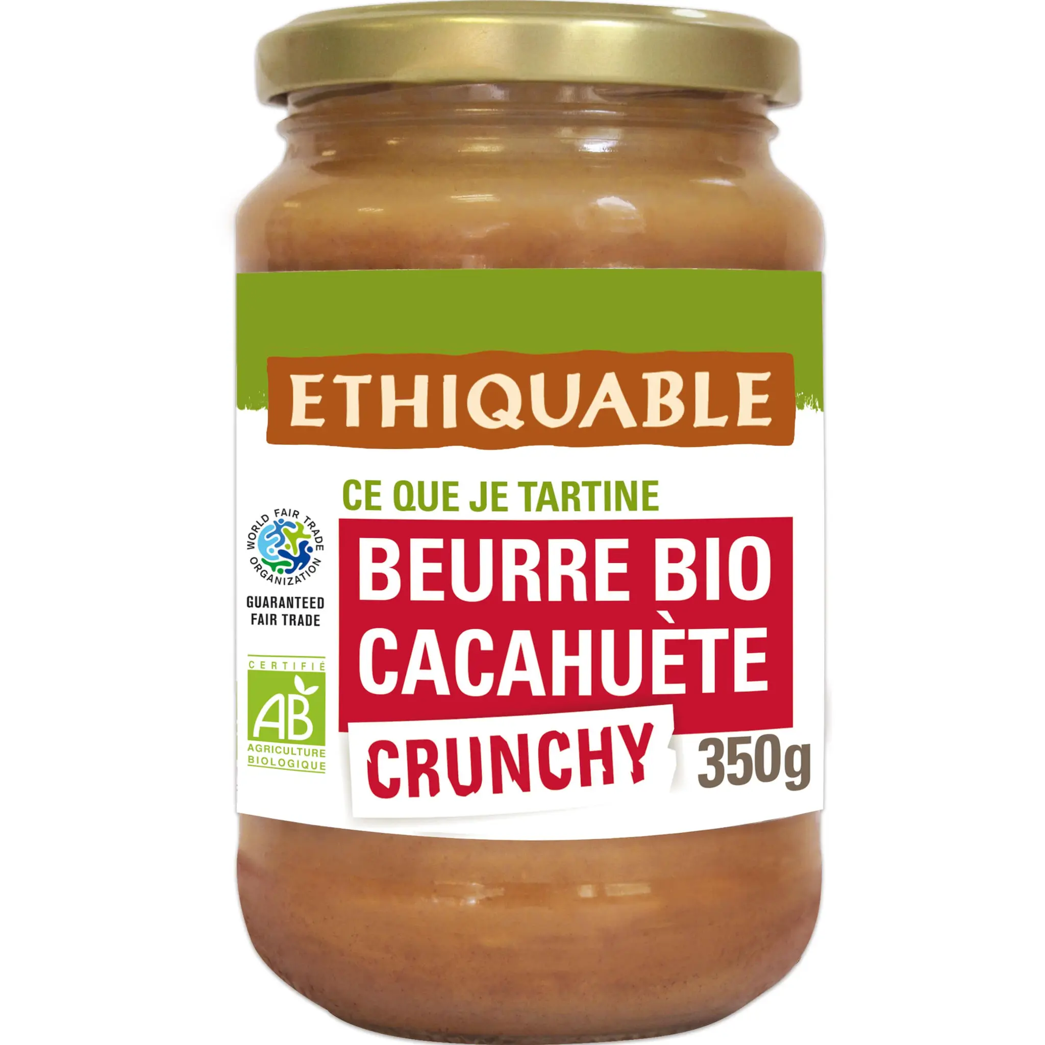 ETHIQUABLE Beurre de cacahuète crunchy bio