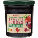 AUCHAN Confiture extra 4 fruits rouges