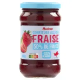 AUCHAN Confiture allégée de fraise 50% de fruits