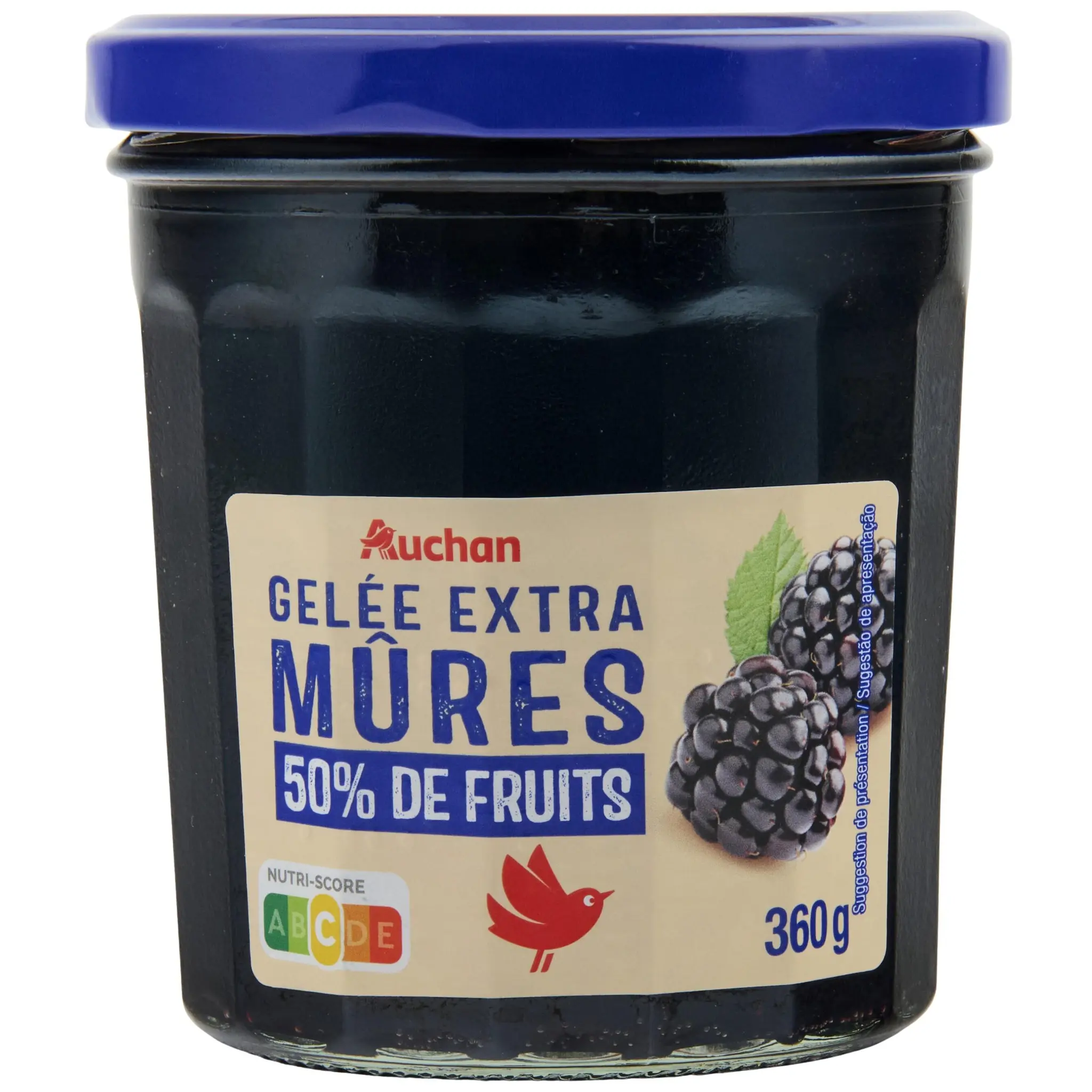 AUCHAN Gelée extra de mûres