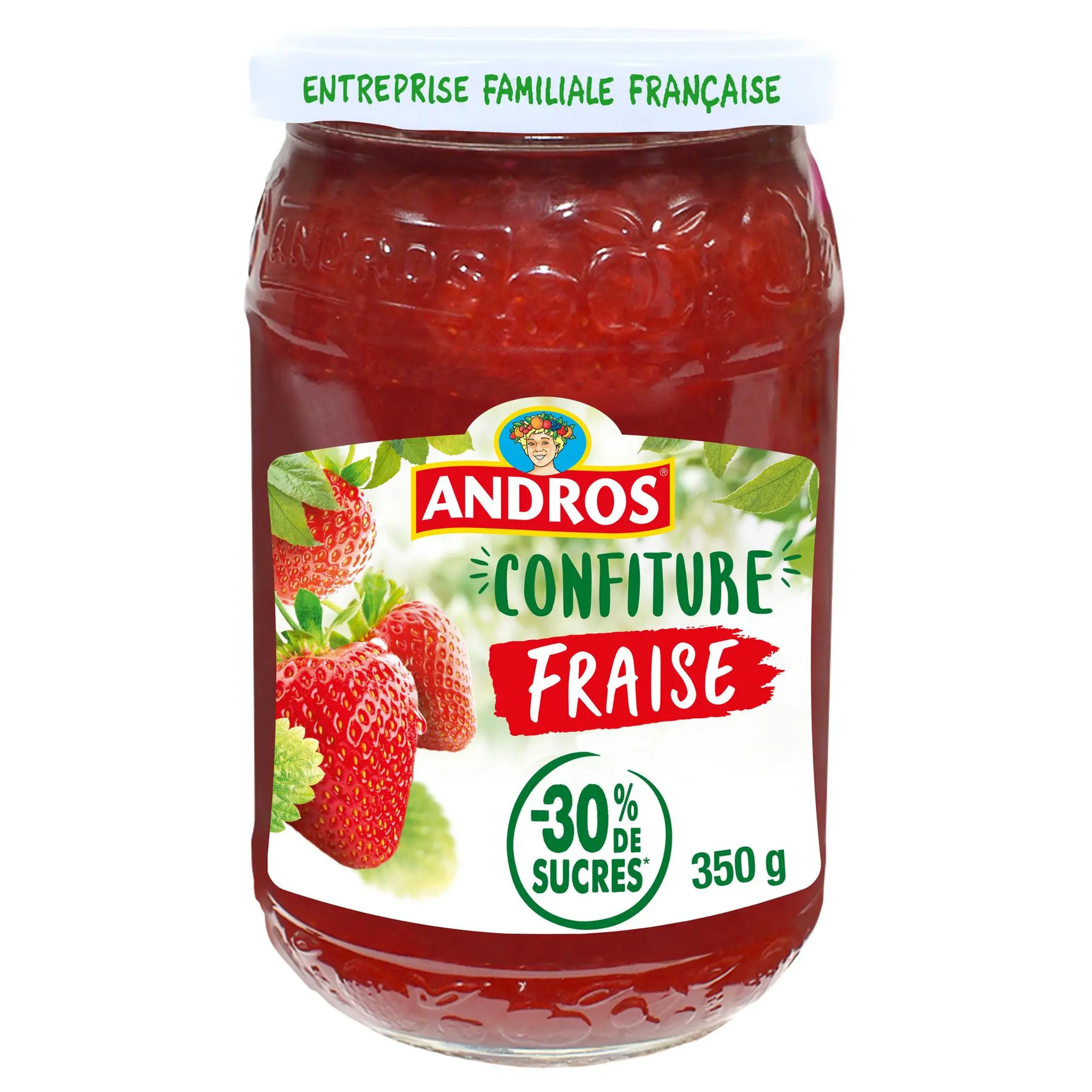 ANDROS Confiture fraises allégée en sucres