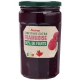 AUCHAN Confiture extra de framboises 50% de fruits