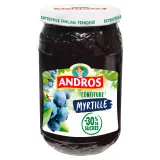 ANDROS Confiture de myrtilles avec -30% de sucres