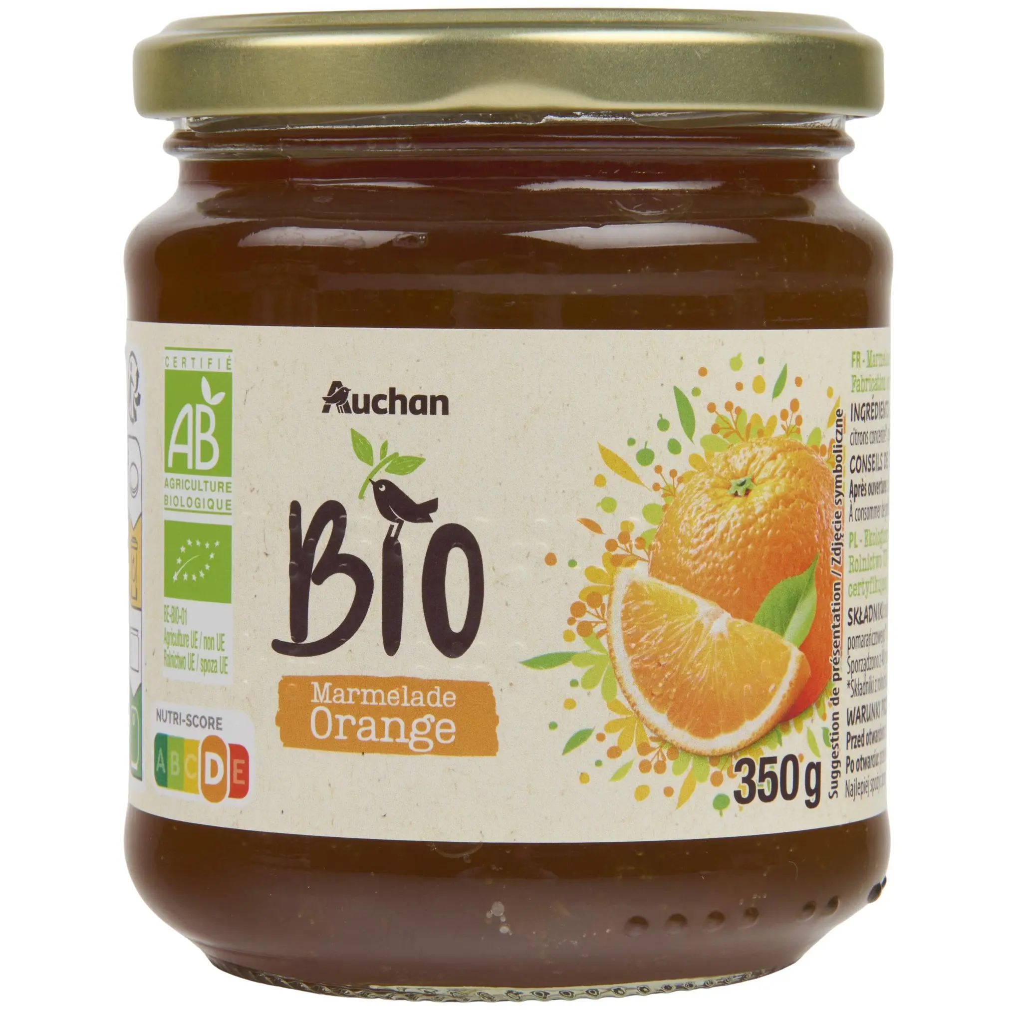 AUCHAN BIO Marmelade orange bio
