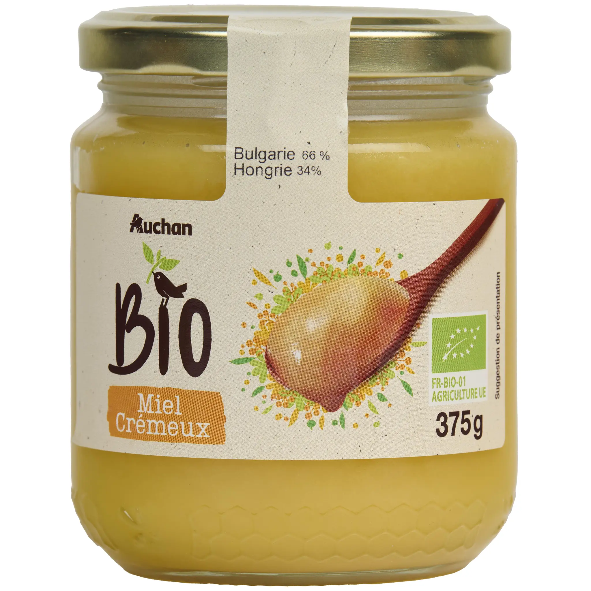 AUCHAN BIO Miel crémeux