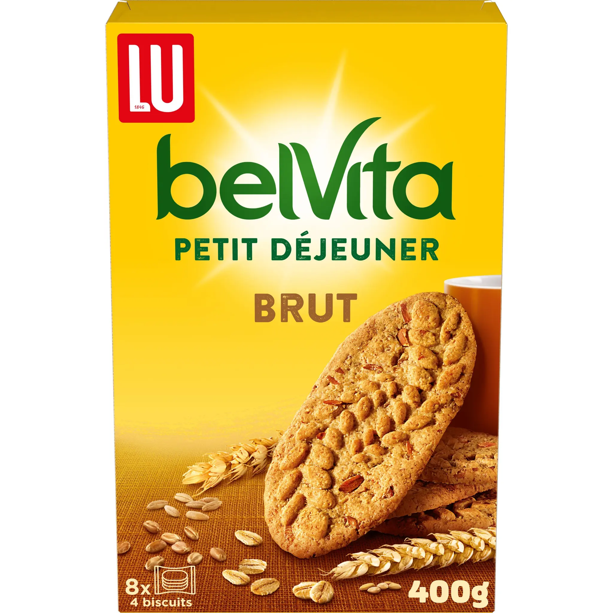 BELVITA Biscuits petit-déjeuner brut aux 5 céréales complètes sachets fraîcheur