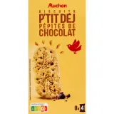 AUCHAN Biscuits petit-déjeuner pépites de chocolat