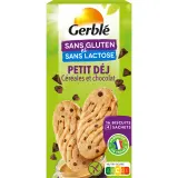 GERBLE Biscuits petit-déjeuner céréales chocolat sans gluten sachets fraîcheur