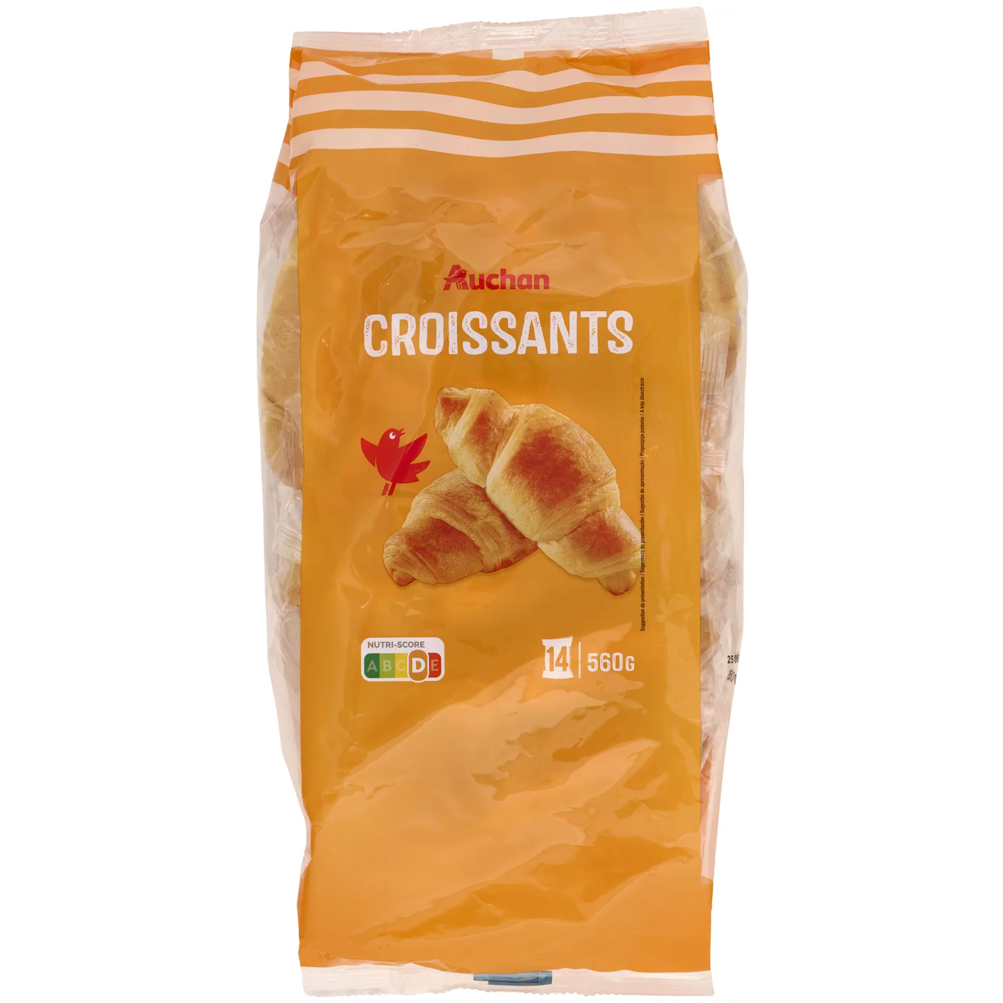 AUCHAN Croissants sachets individuels format familial