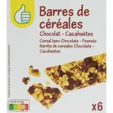 POUCE Barres de céréales au chocolat et cacahuètes