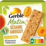 GERBLE Barres de céréales à l'abricot et au sésame