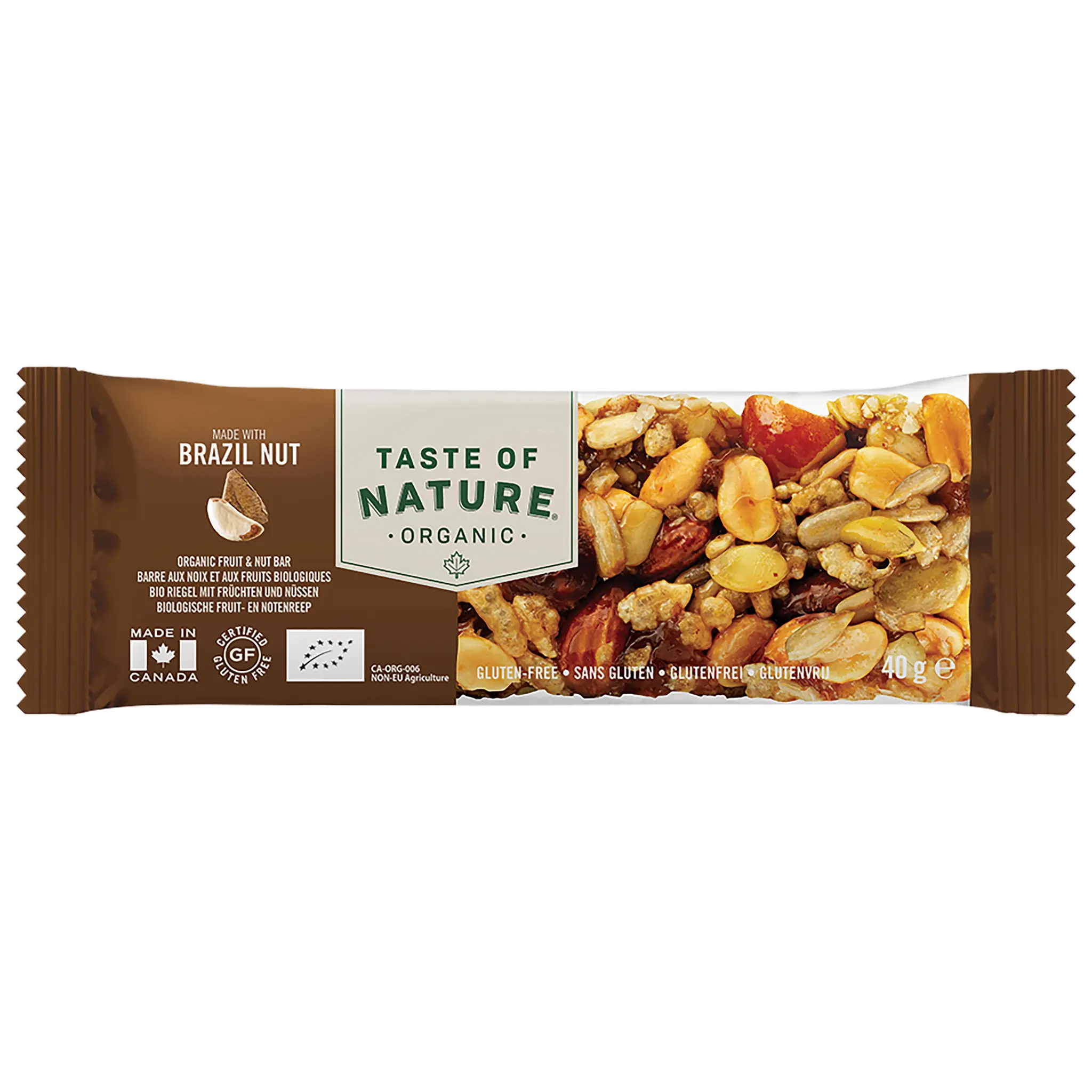 TASTE OF NATURE Barre aux noix du Brésil et fruits bio