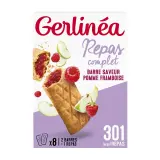 GERLINEA Barres repas équilibré pomme framboise avec arôme naturel