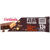 GERLINEA Fit et proteim barre de céréales au chocolat noir saveur cacahuète