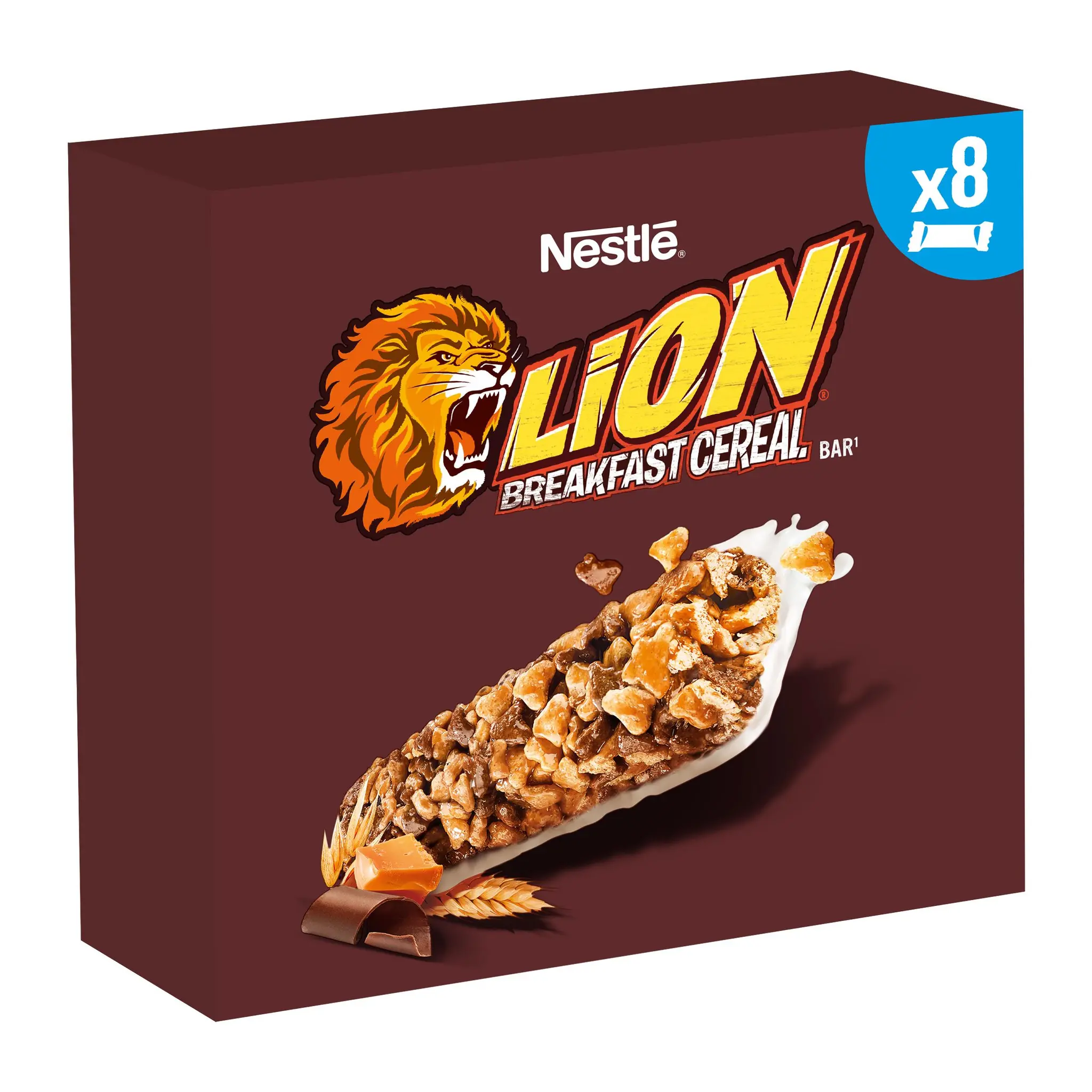 LION Barres de céréales au caramel et chocolat au lait