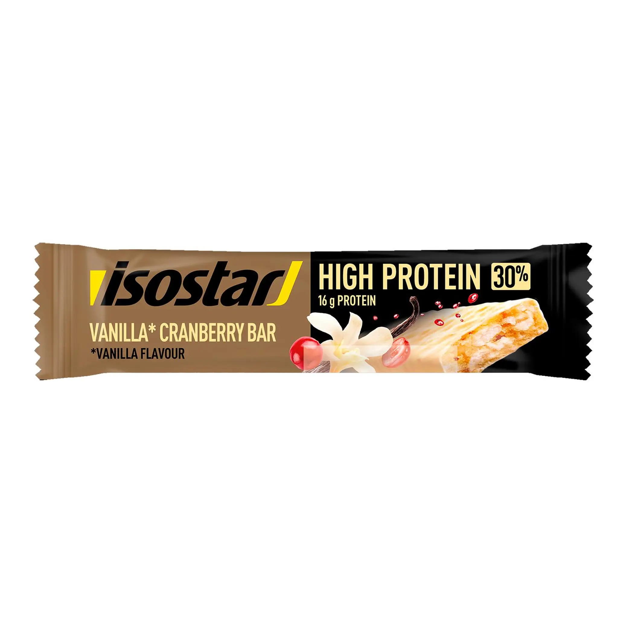 ISOSTAR Barre protéinée à la vanille et cranberrie