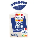 HARRYS 100% Mie Pain de mie nature grandes tranches sans croûte sans additifs