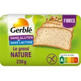 GERBLE Pain Grand Nature tranché sans gluten et sans lactose