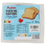 AUCHAN Pain de mie nature sans gluten