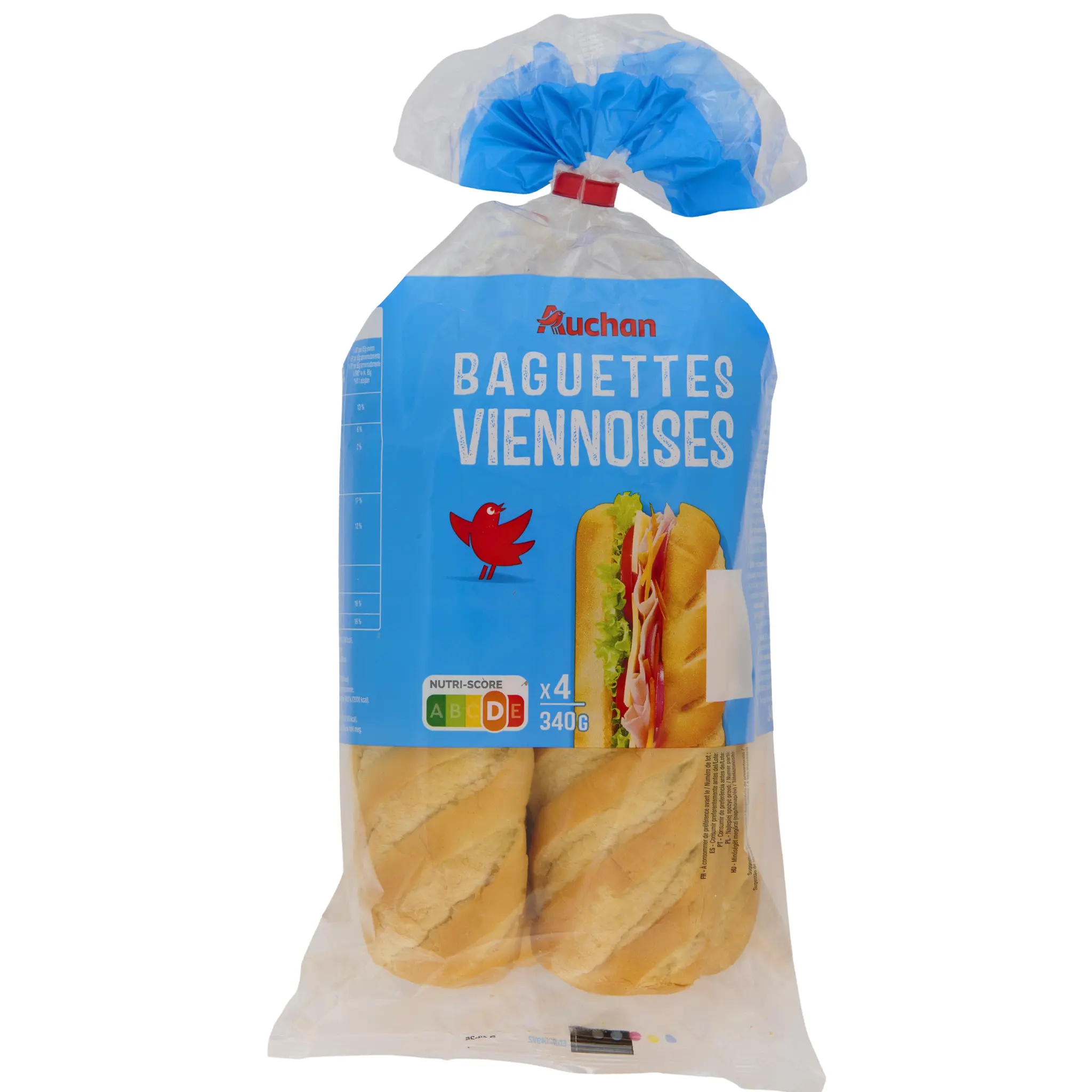 AUCHAN Baguettes viennoises nature