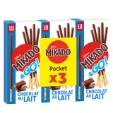 MIKADO &go biscuits pocket bâtonnets nappés au chocolat au lait