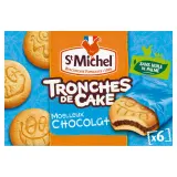 ST MICHEL Tronches de cake gâteaux moelleux fourrés chocolat sachets individuels