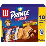 PRINCE Pocket biscuits au blé complet fourrés au chocolat sachets fraîcheur