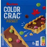 AUCHAN Bonbons enrobés de chocolat au lait colorés