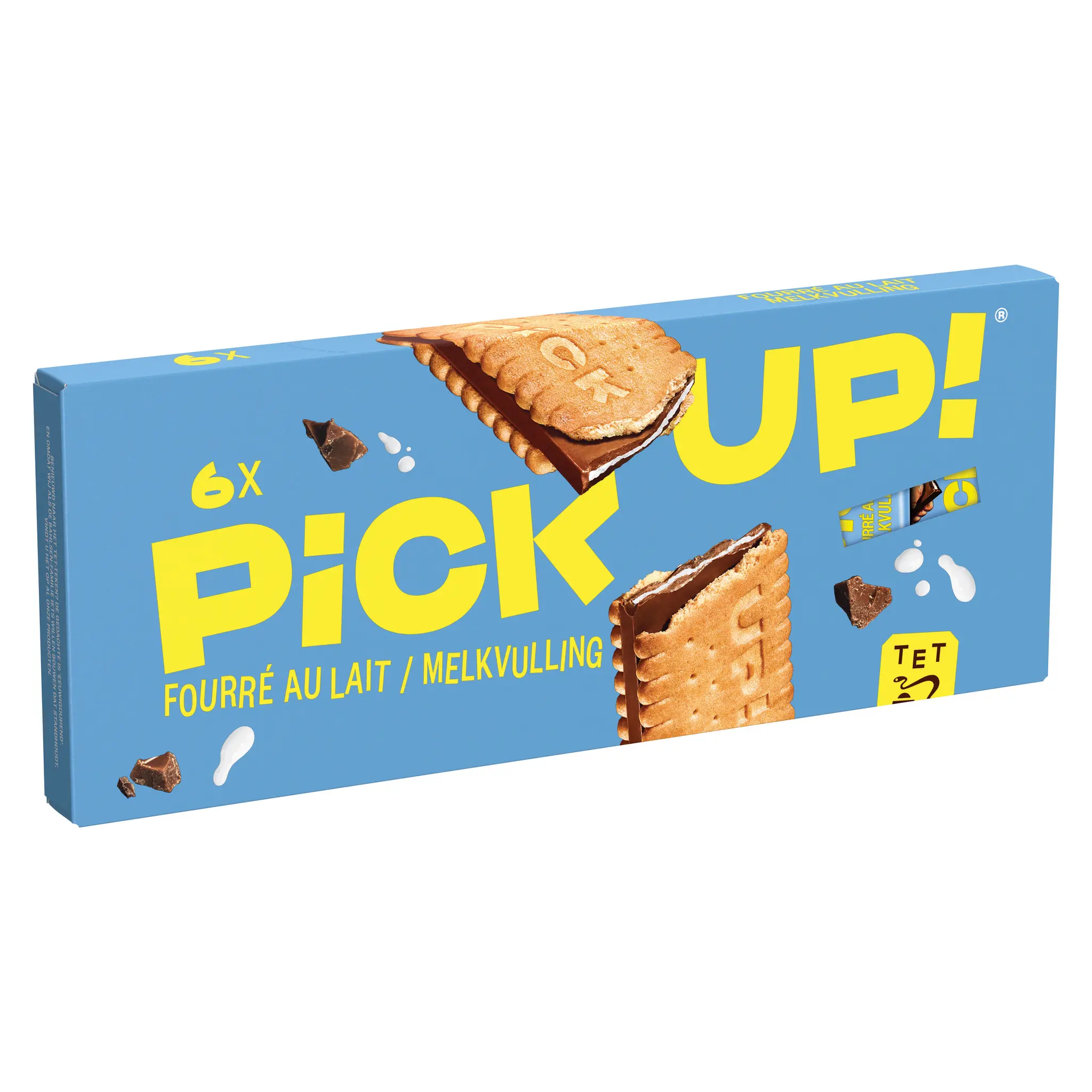 PICK UP Biscuits au chocolat fourrés au lait