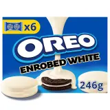 OREO Biscuits fourrés à la vanille enrobés au chocolat blanc sachets fraîcheur