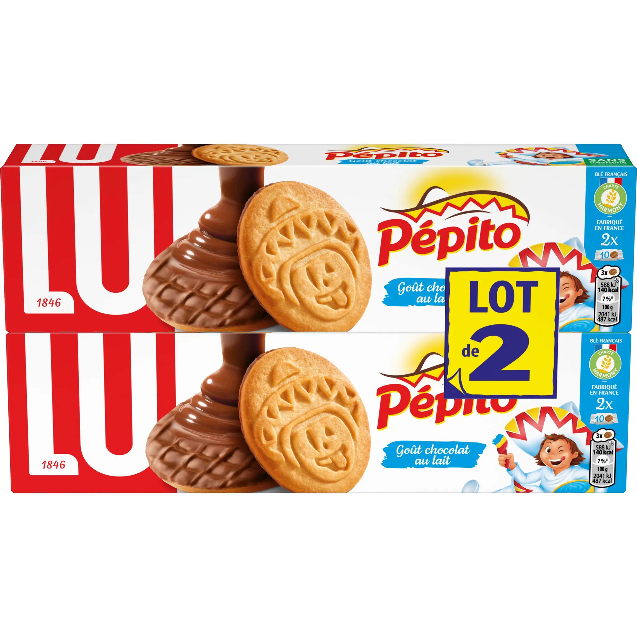 PEPITO Biscuits nappés de chocolat au lait