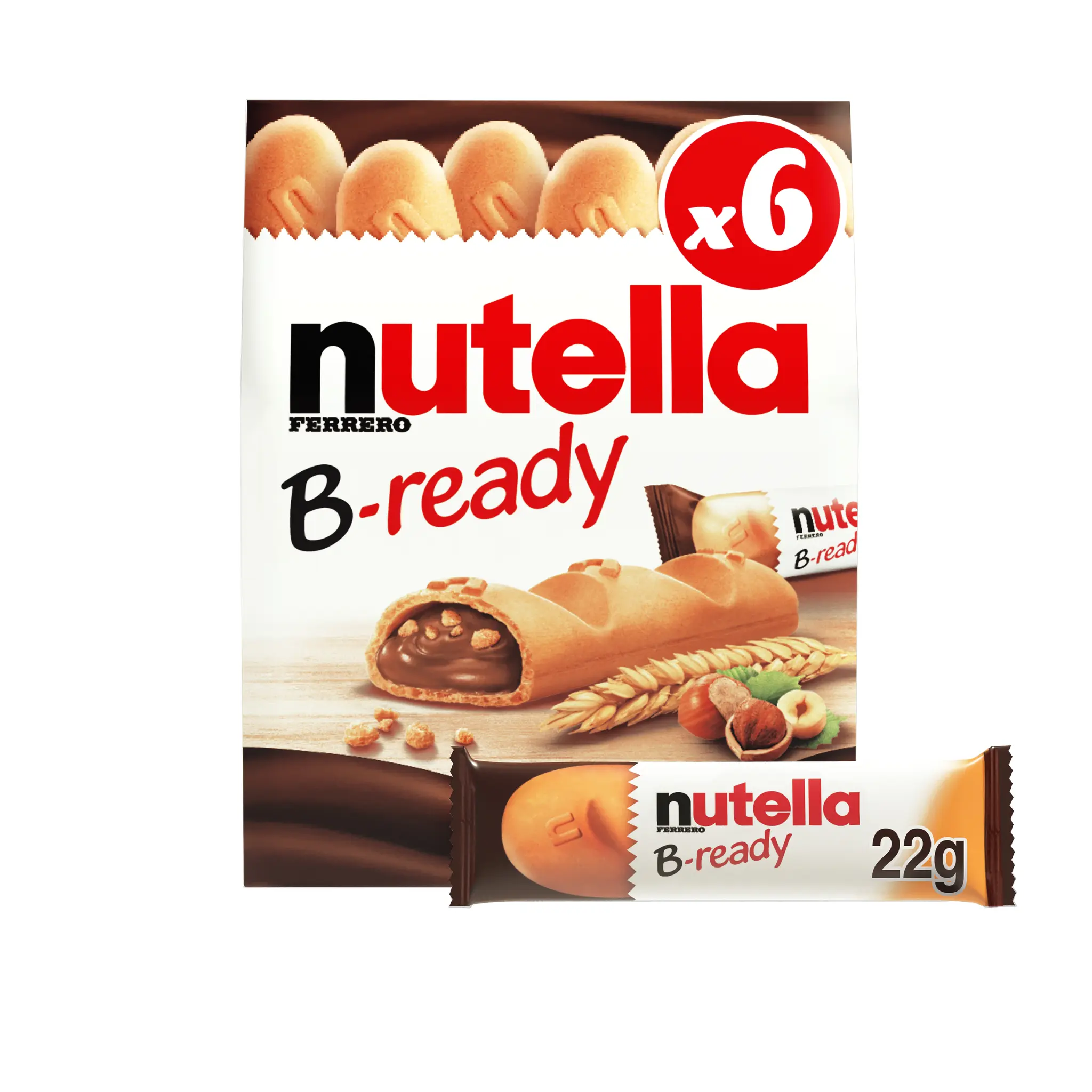 NUTELLA B-Ready Biscuits gaufrettes fourrées de pâte à tartiner sachets individuels