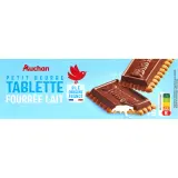AUCHAN Petits beurre avec tablette fourée au lait
