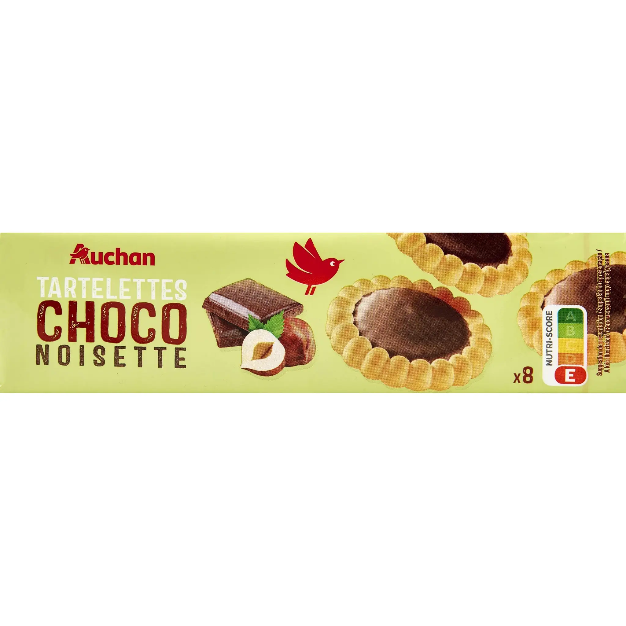 AUCHAN Tartelettes nappées de chocolat
