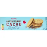 AUCHAN Goûter fourrés cacao sans gluten pochon