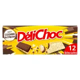 DELICHOC Biscuits Cookies et Cream ultra croustillants au chocolat