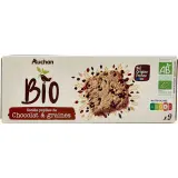 AUCHAN BIO Sablés pépites de chocolat et graines