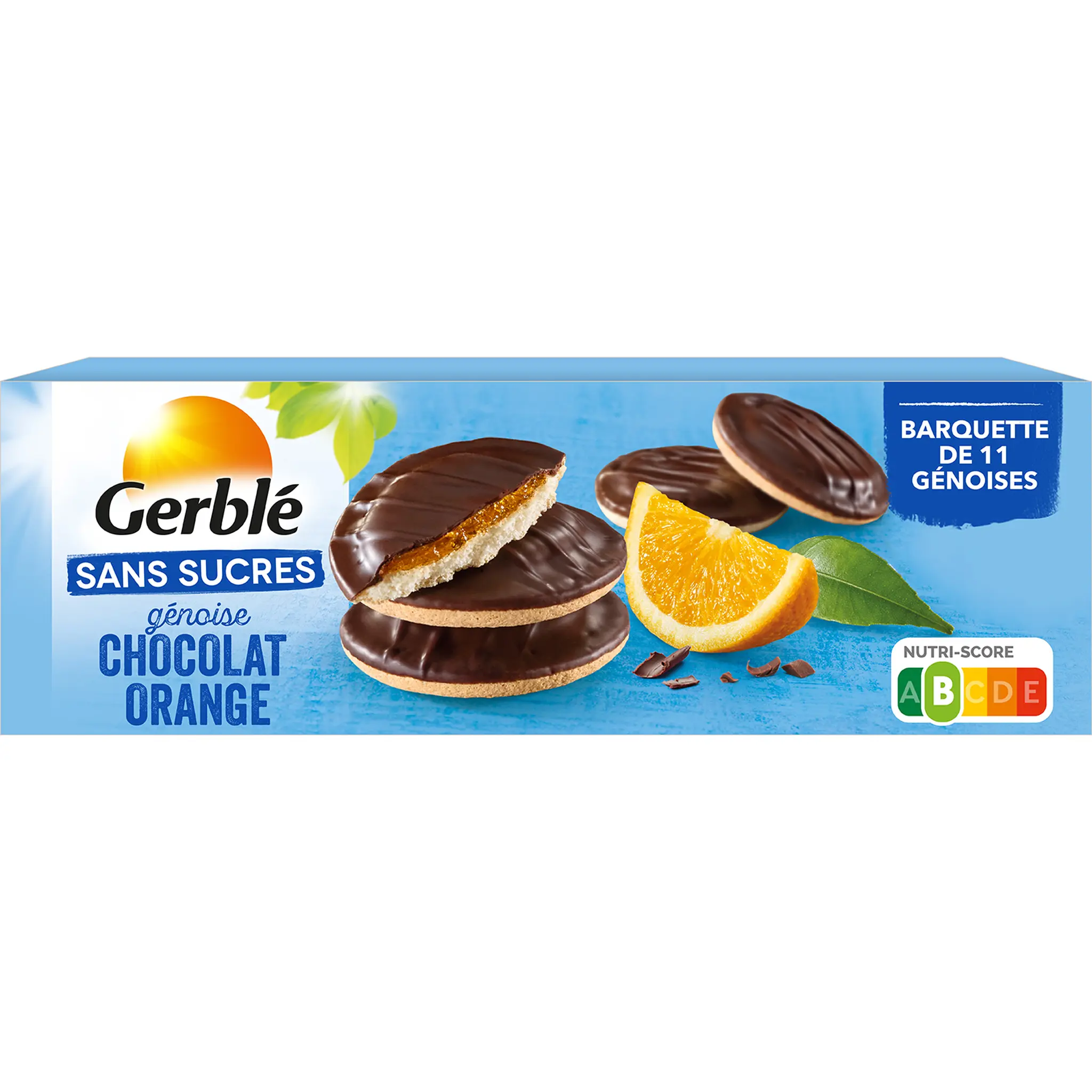 GERBLE Génoise chocolat orange sans sucres