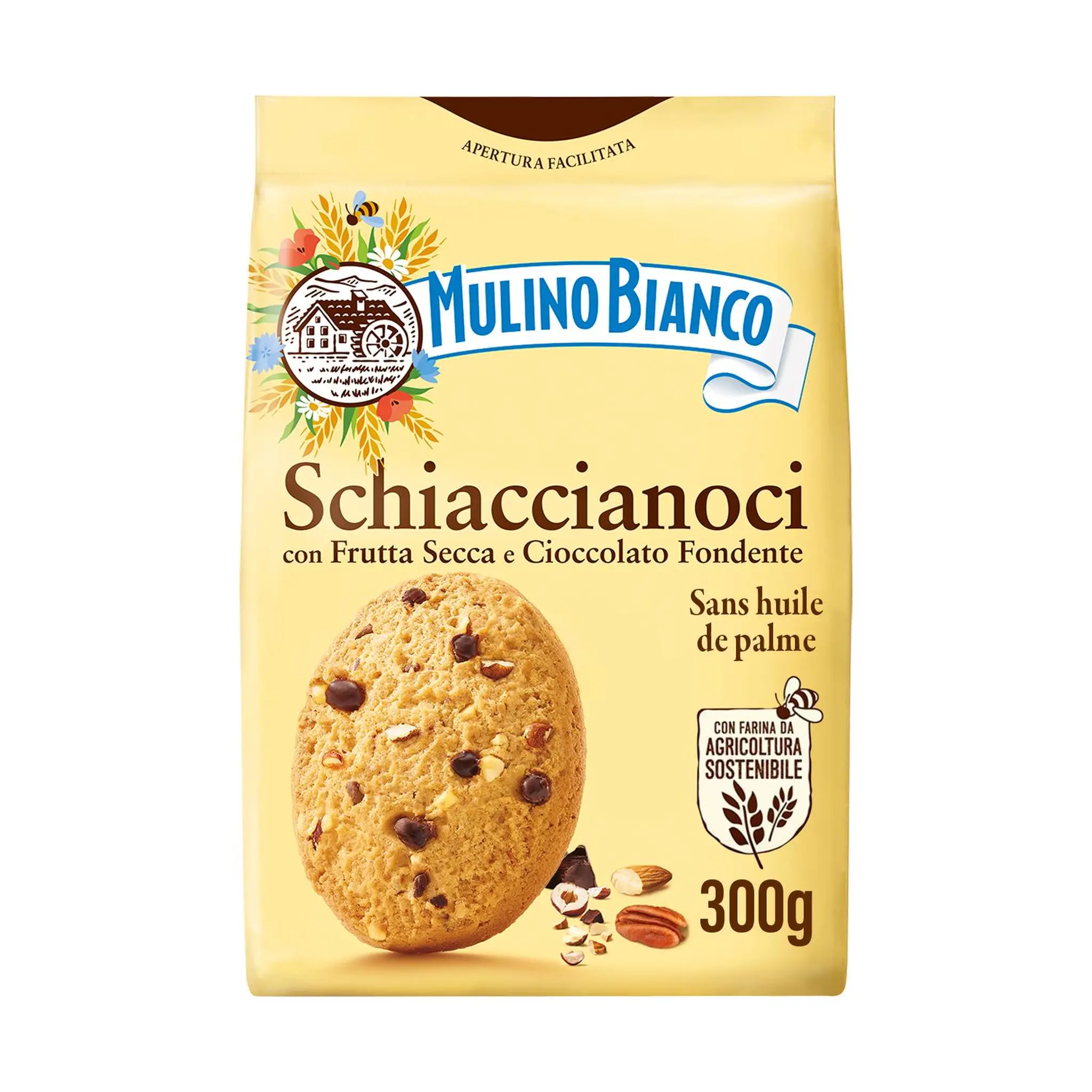 MULINO BIANCO Biscuits sablés au chocolat noir noisettes amandes noix de pécan