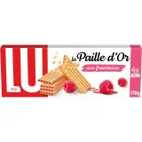 PAILLE D'OR Biscuits gaufrettes fourrées aux framboises