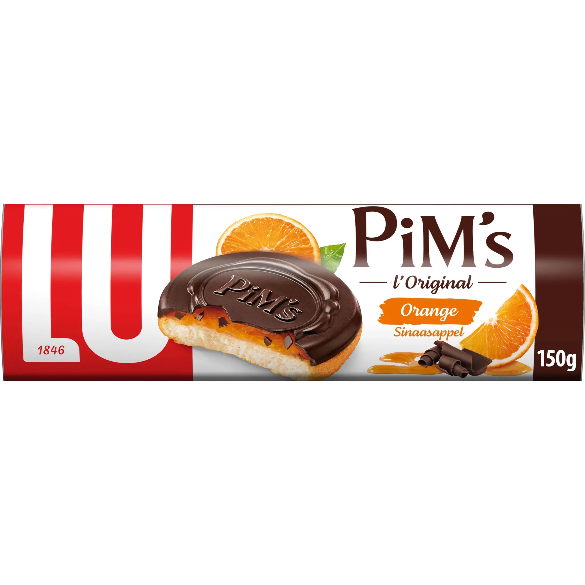 LU Pim's biscuits génoises nappées de chocolat saveur orange