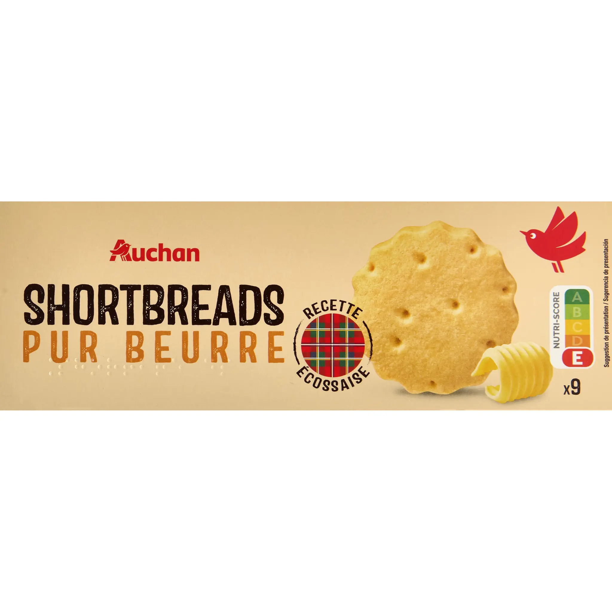 AUCHAN Shortbreads sablés pur beurre
