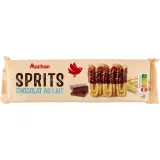 AUCHAN Sprits biscuits au chocolat au lait