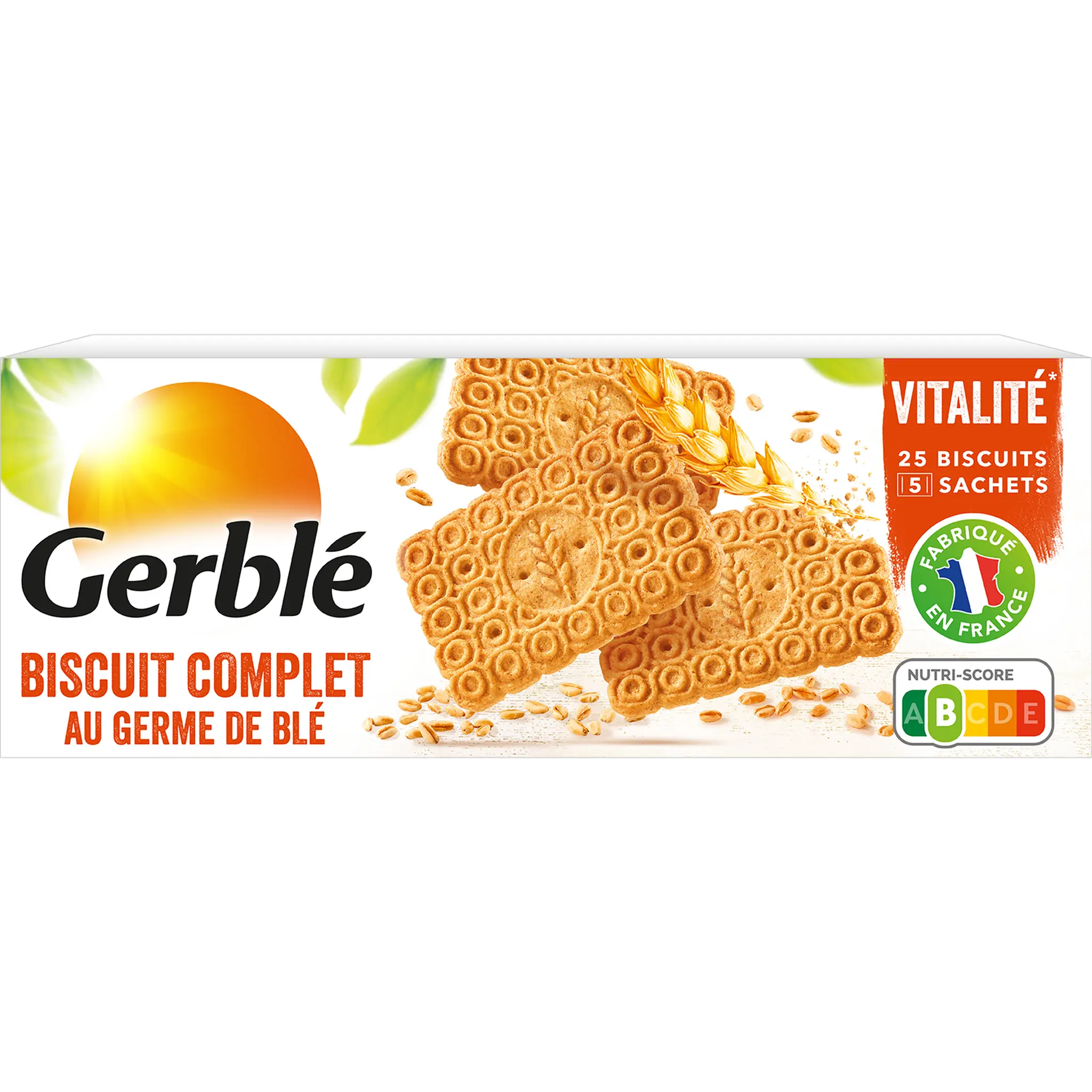 GERBLE Biscuits complets au germe de blé sachets fraîcheur