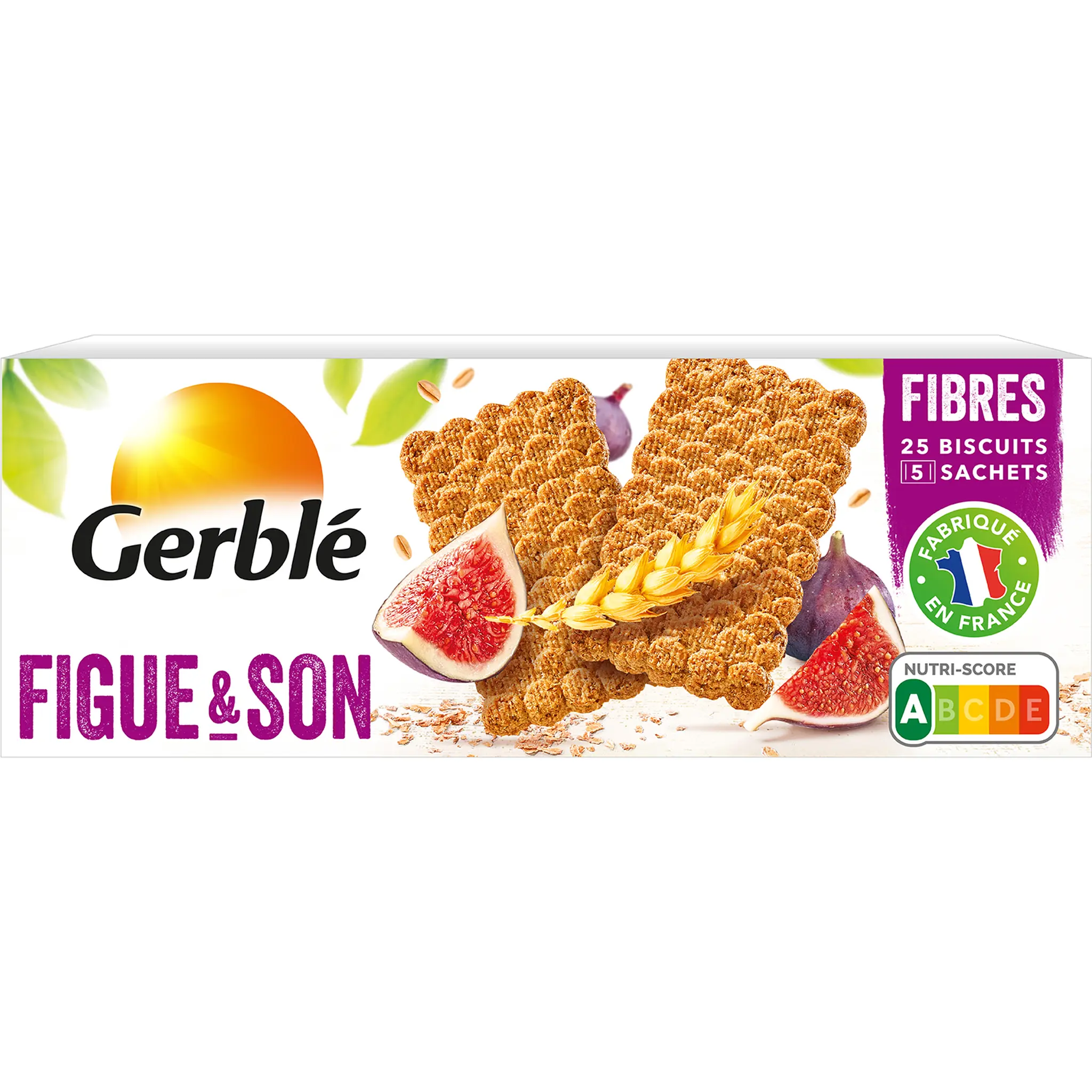GERBLE Biscuits figues et son sachets fraîcheur