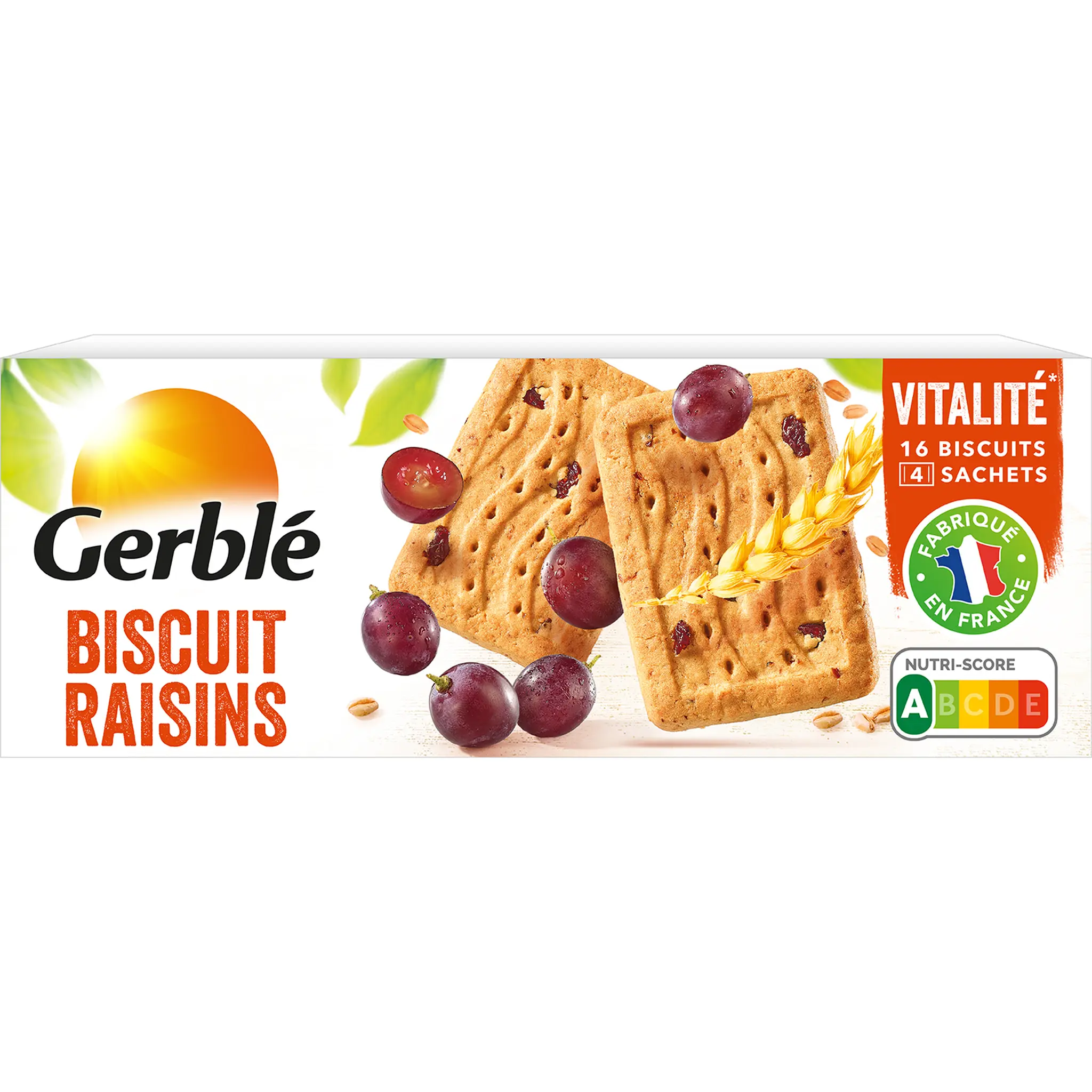 GERBLE Biscuits raisins sachets fraîcheur