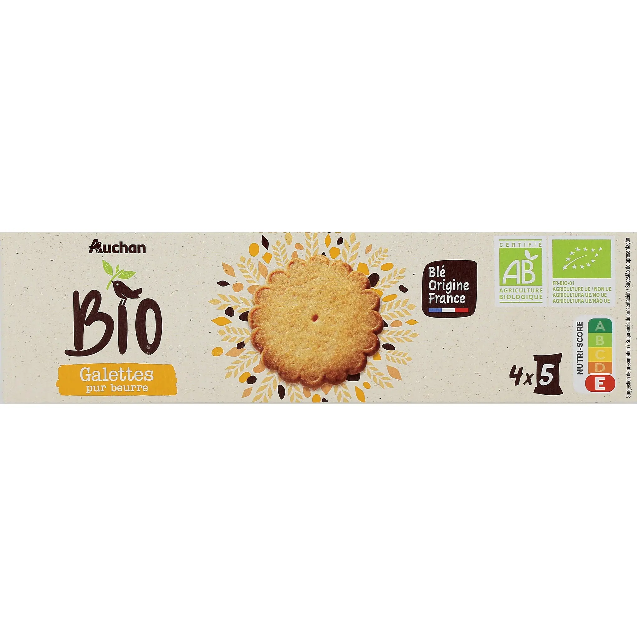 AUCHAN BIO Galettes pur beurre