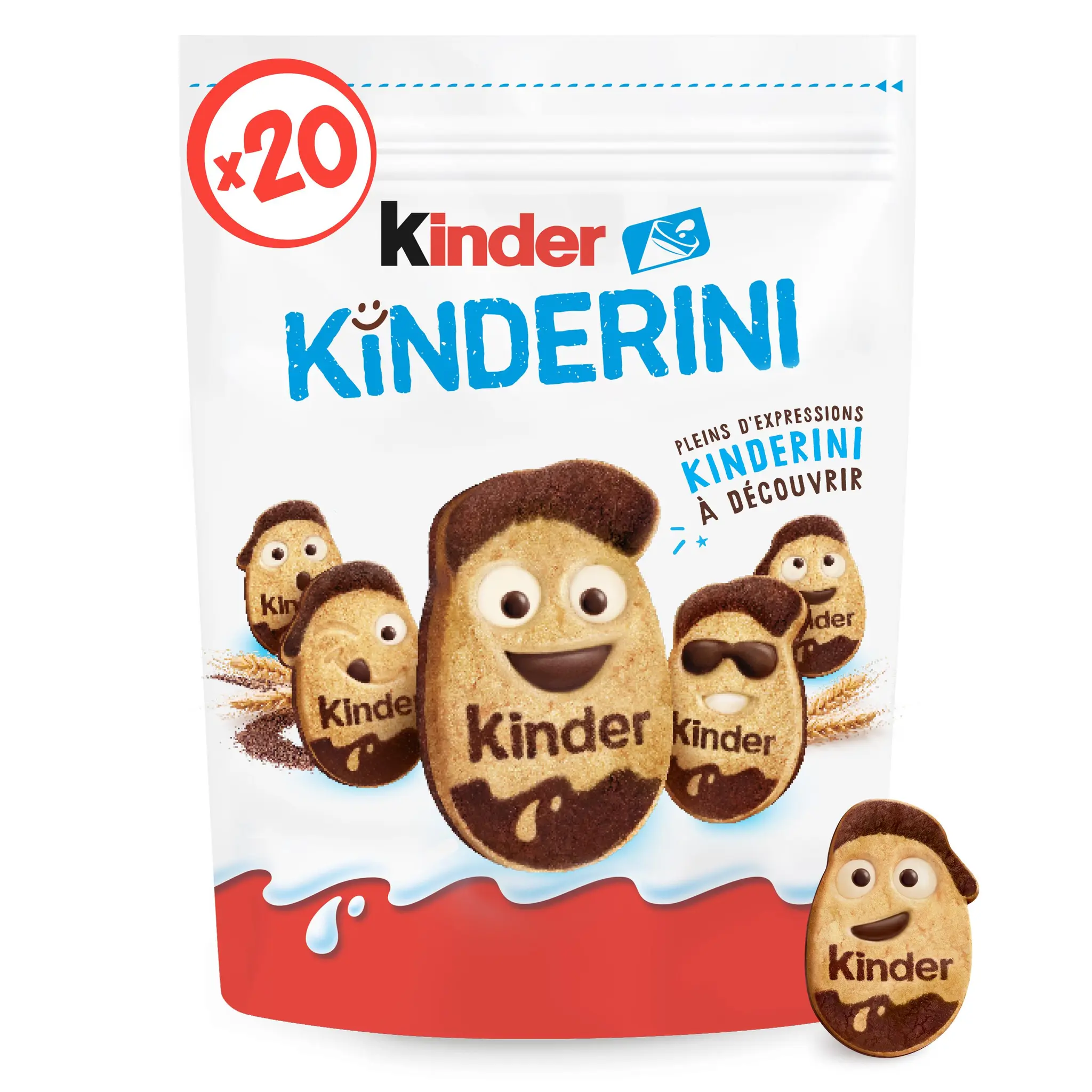 KINDER Kinderini Biscuits fourrés au lait et cacao