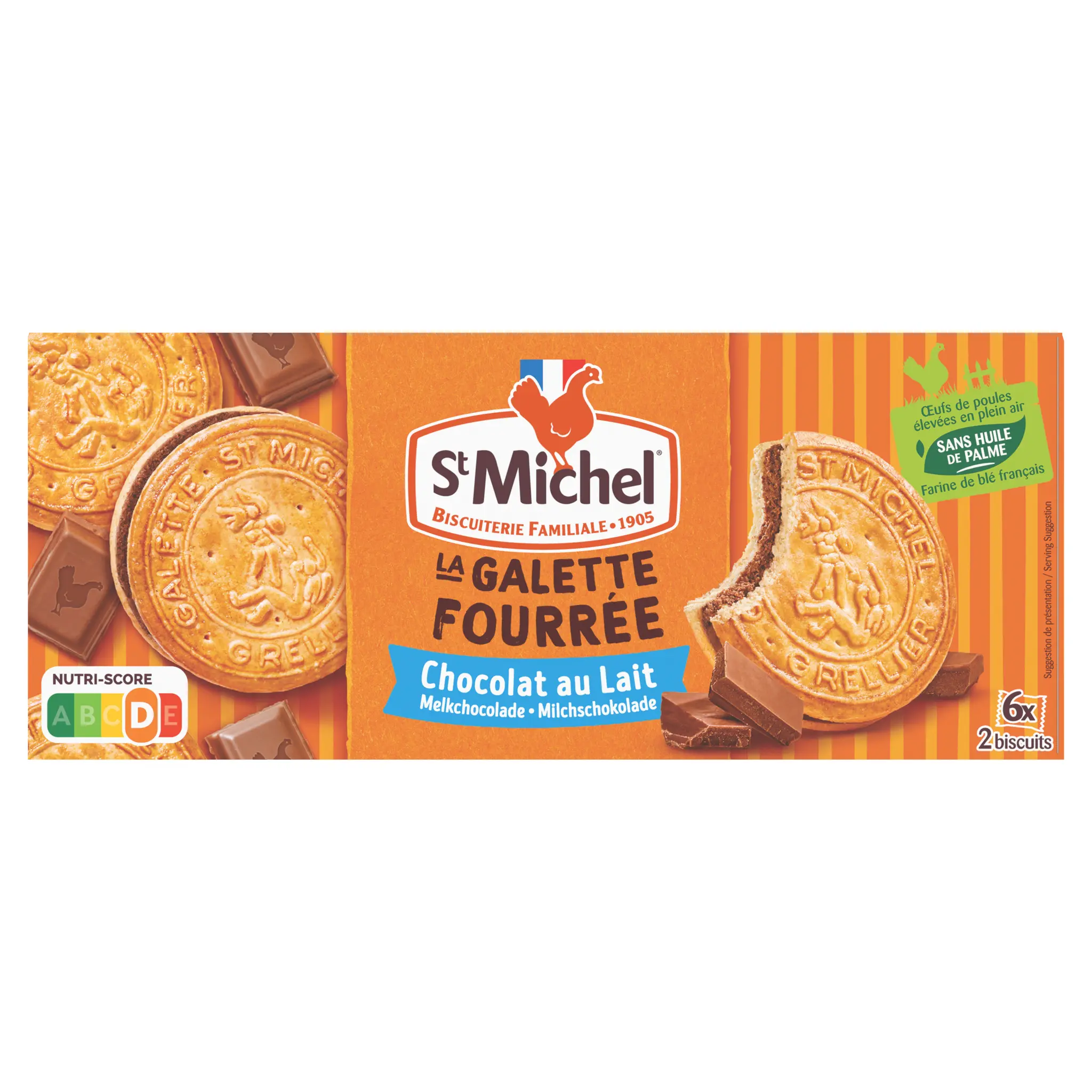 ST MICHEL Galette fourrée au chocolat au lait