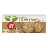 CÉRÉAL BIO Biscuits sablés au sésame et pavot, sachets fraîcheur